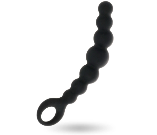 Intense Anal Beads Max Black - Flexible Silicone Bead System 18.5cm