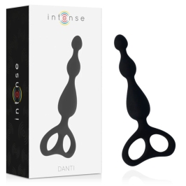 INTENSE Danti Black Silicone Anal Plug 17.5 cm Body-Safe Material