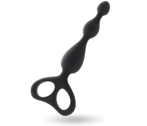 INTENSE Danti Black Silicone Anal Plug 17.5 cm Body-Safe Material