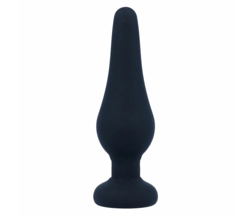 Intense Pipo S Silicone Anal Plug Black 9.8 cm - Classic Tapered Design
