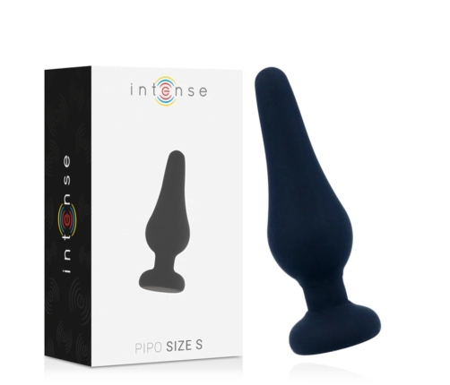 Intense Pipo S Silicone Anal Plug Black 9.8 cm - Classic Tapered Design