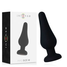 Intense Pipo M Black Silicone Anal Plug 11cm - Compact & Flexible Design