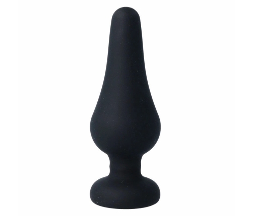 Intense Pipo L Silicone Black Anal Plug 13 cm - Soft Flexible Design