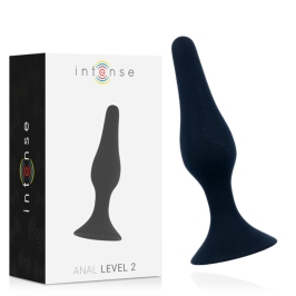 Intense Anal Level 2 Silicone Plug 11.5 cm Black - Advanced Flexible Model Intense Anal Level 2 Silicone Plug 11.5 cm Black - Advanced Flexible Model