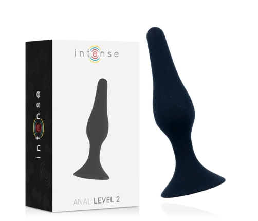 Intense Anal Level 2 Silicone Plug 11.5 cm Black - Advanced Flexible Model