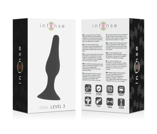 Intense Anal Level 3 Silicone Plug 12.5cm Black - Advanced Model