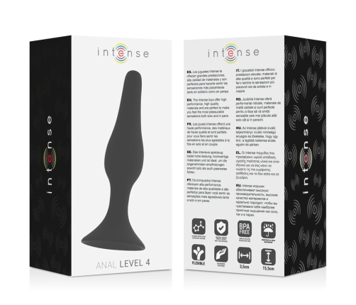 Intense Anal Level 4 Black 15.5 cm - Advanced Silicone Plug