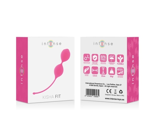 Intense Kisha Fit Silicone Pelvic Floor Exerciser Fuchsia 3.5x20cm
