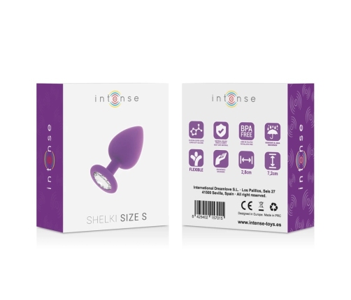 INTENSE Shelki S Lilac - Silicone Plug with Diamond-Style Base, Small