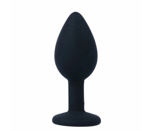 INTENSE SHELKI S Silicone Anal Plug Black 7.2 cm Medical-Grade