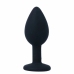 INTENSE SHELKI S Silicone Anal Plug Black 7.2 cm Medical-Grade