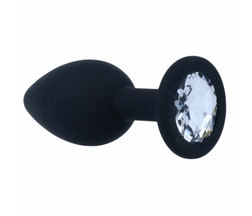 INTENSE SHELKI S Silicone Anal Plug Black 7.2 cm Medical-Grade