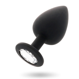INTENSE SHELKI S Silicone Anal Plug Black 7.2 cm Medical-Grade