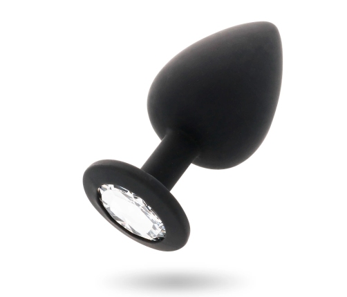 INTENSE SHELKI S Silicone Anal Plug Black 7.2 cm Medical-Grade