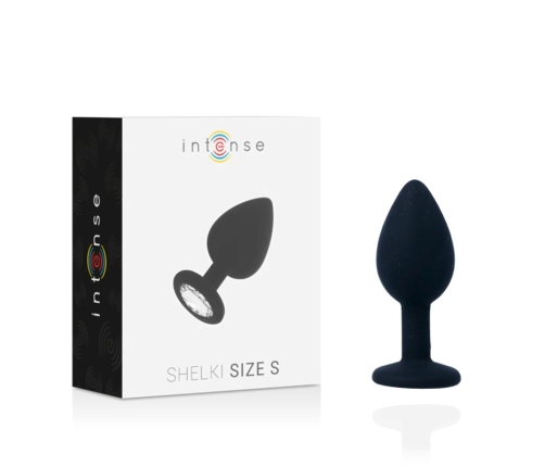 INTENSE SHELKI S Silicone Anal Plug Black 7.2 cm Medical-Grade