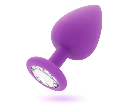 Intense Shelki M Lilac - Medical Silicone Anal Plug with Diamond Base