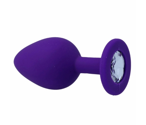 Intense Shelki M Lilac - Medical Silicone Anal Plug with Diamond Base