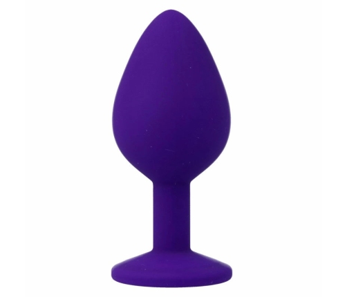 Intense Shelki M Lilac - Medical Silicone Anal Plug with Diamond Base