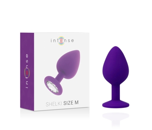 Intense Shelki M Lilac - Medical Silicone Anal Plug with Diamond Base