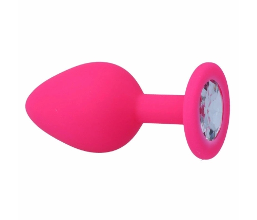 INTENSE Shelki M Silicone Plug Fuchsia 8 cm - Comfort & Elegance
