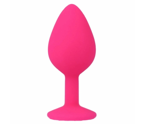 INTENSE Shelki M Silicone Plug Fuchsia 8 cm - Comfort & Elegance