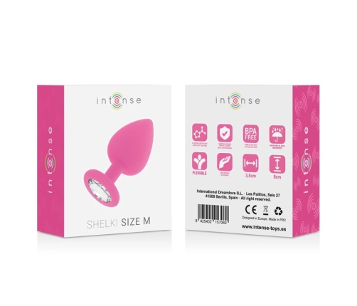 INTENSE Shelki M Silicone Plug Fuchsia 8 cm - Comfort & Elegance