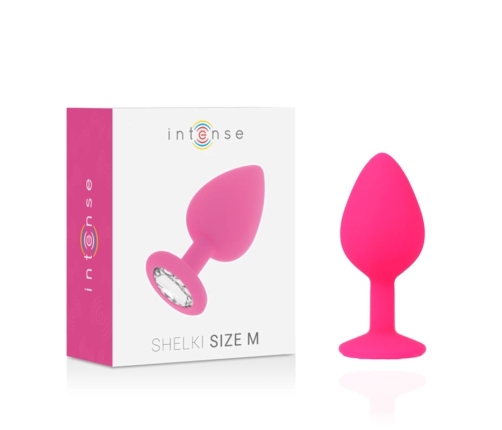 INTENSE Shelki M Silicone Plug Fuchsia 8 cm - Comfort & Elegance