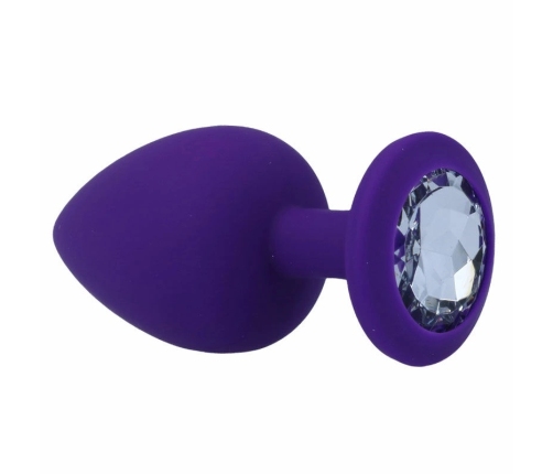 Intense Shelki L Silicone Plug Lilac - Ergonomic Diamond Base, Large Size