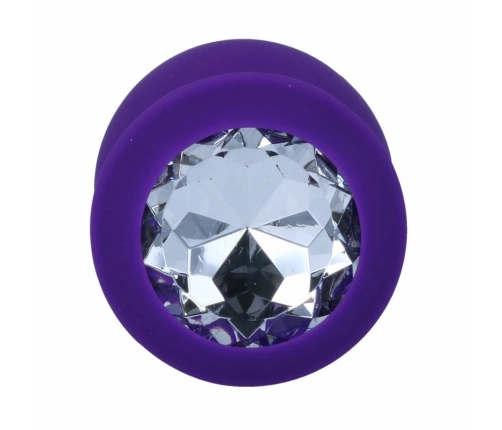 Intense Shelki L Silicone Plug Lilac - Ergonomic Diamond Base, Large Size
