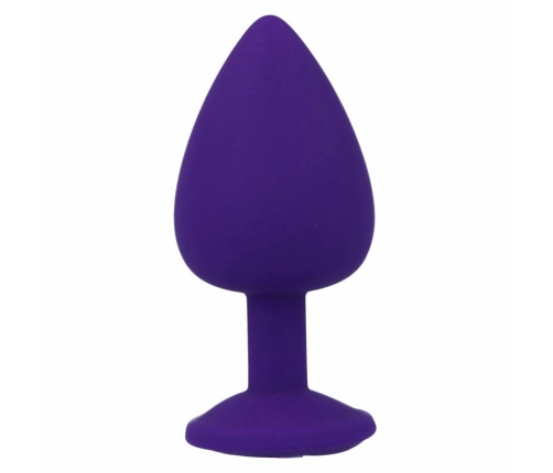 Intense Shelki L Silicone Plug Lilac - Ergonomic Diamond Base, Large Size