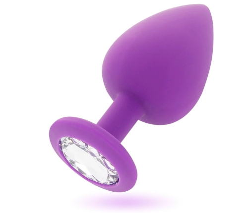 Intense Shelki L Silicone Plug Lilac - Ergonomic Diamond Base, Large Size