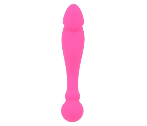 INTENSE Silicone Rick Dual-Sided Pink Flexible Massager 18cm