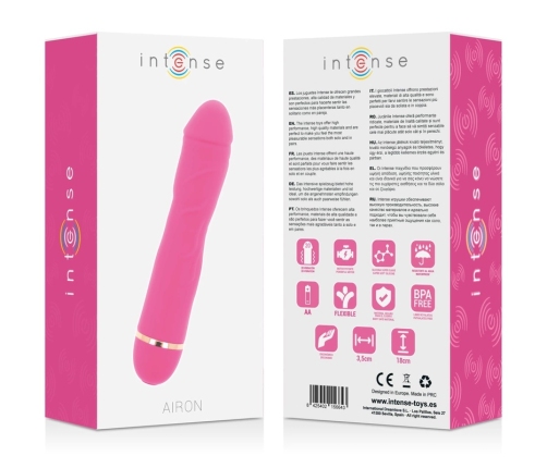 Intense Airon 20-Speed Silicone Intimate Massager Pink 18cm Waterproof