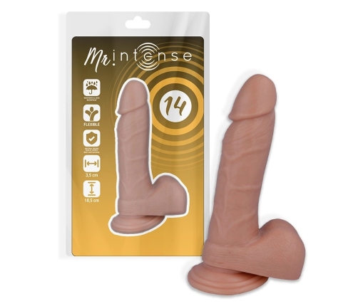 Mr Intense Model 14 Anatomical Intimate Device 18.5cm Natural with Suction Cup