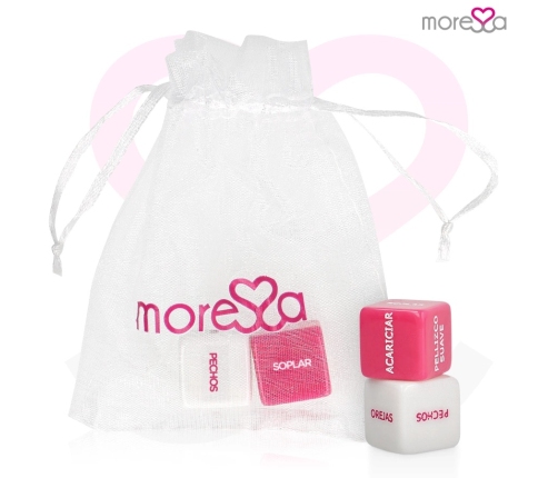 Moressa Dice Game Spanish - Interactive Couple’s Game with Satin Bag