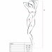 PASSION BS013 Elegant Black Bodystocking, One Size, Fine Mesh Design