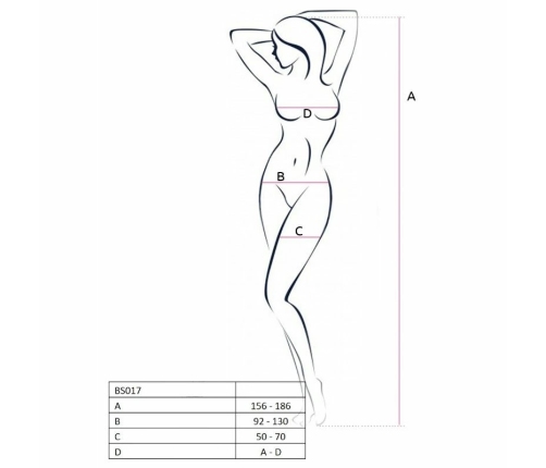 Passion BS017 White Bodystocking - Elegant Lace Fishnet Design, One Size