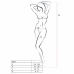 Passion BS017 White Bodystocking - Elegant Lace Fishnet Design, One Size