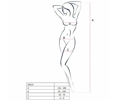 Passion BS019 Bodystocking Black - Elegant Fishnet One Size