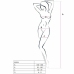 PASSION BS024 White Fishnet Bodystocking with Decorative Embroidery One Size