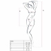 Passion BS025 Bodystocking White Dress-Style Long Sleeve One Size