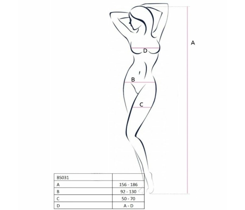 PASSION BS031 Bodystocking Black - Elegant Fishnet One Size