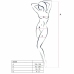 Passion BS038 Bodystocking White - Elegant Embroidered Mesh, One Size