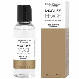 Mixgliss Beach Silicone Lubricant 50ml - Coconut Aroma, Long-Lasting Formula