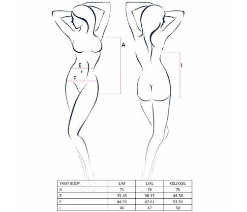 Passion Trixy Lace Teddy L/XL Black - Elegant One-Piece Bodysuit