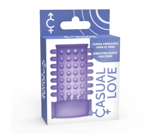 CASUAL LOVE Vibrating Ring Sleeve Purple - Flexible TPR, Adjustable Size