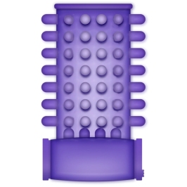 CASUAL LOVE Vibrating Ring Sleeve Purple - Flexible TPR, Adjustable Size