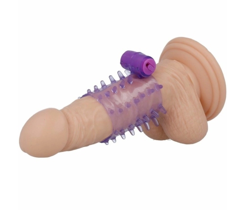 CASUAL LOVE Vibrating Ring Sleeve Purple - Flexible TPR, Adjustable Size