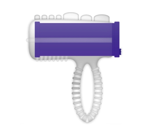 CASUAL LOVE Vibrating Ring Tongue Sleeve Purple - Flexible Wearable Model