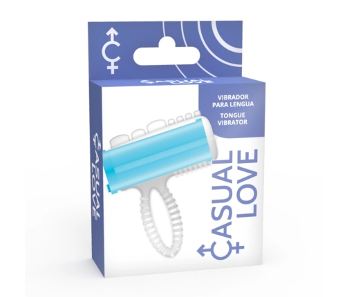 CASUAL LOVE Blue Vibrating Silicone Ring with Dual Application